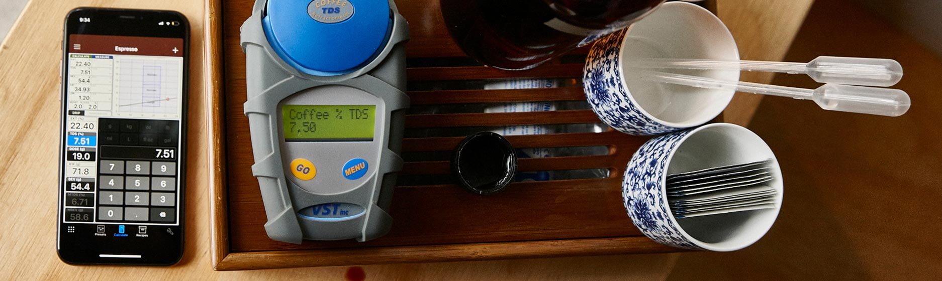 Coffee testing equipment