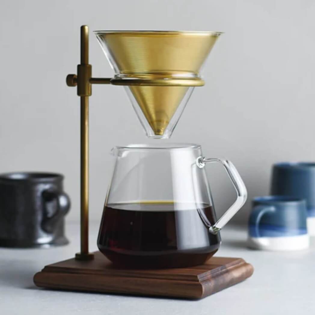 Slow coffee drip setup