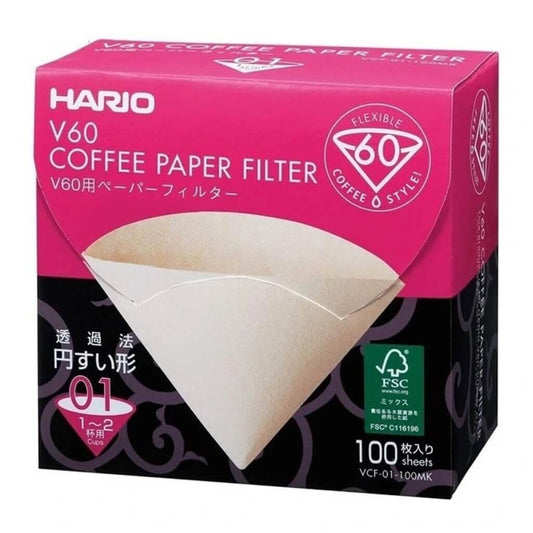 Hario V60 01 Paper Filter 100 pack