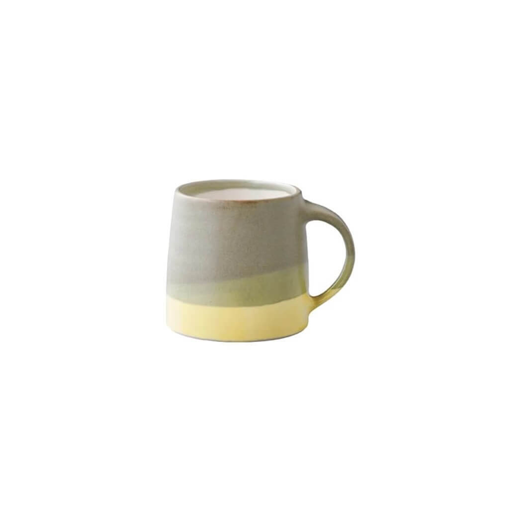 Kinto slow coffee style coffee mug green yellow