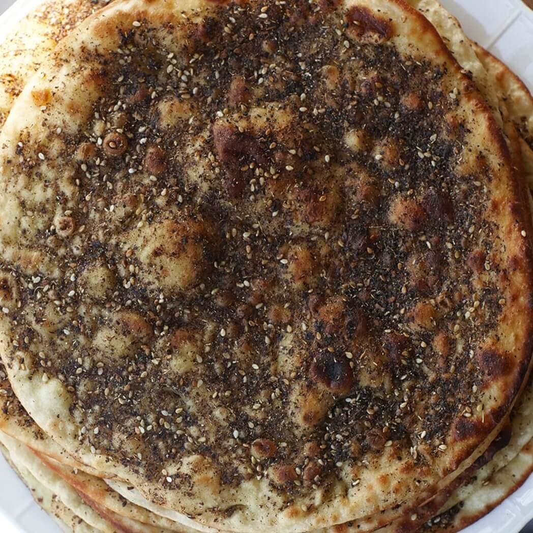 Za'atar on flatbread